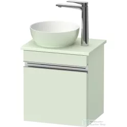   Duravit SIVIDA 40x29,5 cm-es, 1 ajtós alsószekrény króm színű fogantyúval, pult, mosdó és csaptelep nélkül, jobbos, matt halványzöld SV4656R10HH0000