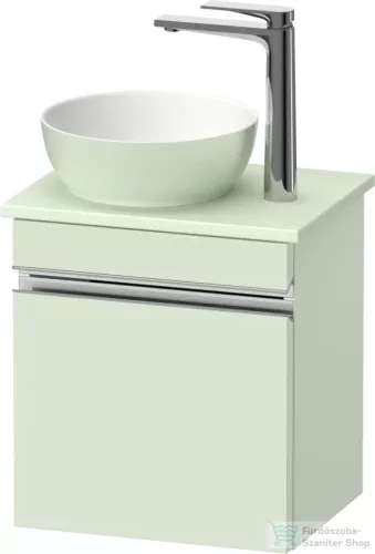 Duravit SIVIDA 40x29,5 cm-es, 1 ajtós alsószekrény króm színű fogantyúval, pult, mosdó és csaptelep nélkül, jobbos, matt halványzöld SV4656R10HH0000