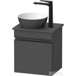   Duravit SIVIDA 40x29,5 cm-es, 1 ajtós alsószekrény fekete színű fogantyúval, pult, mosdó és csaptelep nélkül, jobbos, matt grafit SV4656RBD490000
