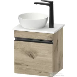   Duravit SIVIDA 40x29,5 cm-es, 1 ajtós alsószekrény fekete színű fogantyúval, pult, mosdó és csaptelep nélkül, jobbos, márványos tölgy SV4656RBD550000