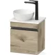Duravit SIVIDA 40x29,5 cm-es, 1 ajtós alsószekrény fekete színű fogantyúval, pult, mosdó és csaptelep nélkül, jobbos, márványos tölgy SV4656RBD550000