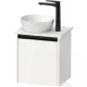 Duravit SIVIDA 40x32,5 cm-es, 1 ajtós alsószekrény fekete színű fogantyúval, pult, mosdó és csaptelep nélkül, balos, fényes fehér SV6973L22220000