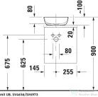 Duravit SIVIDA 40x32,5 cm-es, 1 ajtós alsószekrény fekete színű fogantyúval, pult, mosdó és csaptelep nélkül, balos, fényes fehér SV6973L22220000