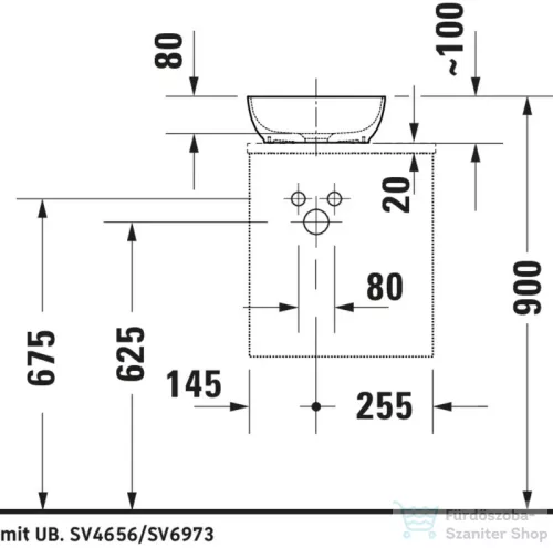 Duravit SIVIDA 40x32,5 cm-es, 1 ajtós alsószekrény fekete színű fogantyúval, pult, mosdó és csaptelep nélkül, balos, fényes fehér SV6973L22220000
