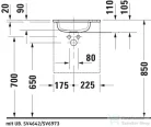 Duravit SIVIDA 40x32,5 cm-es, 1 ajtós alsószekrény fekete színű fogantyúval, pult, mosdó és csaptelep nélkül, balos, matt grafit SV6973L49490000