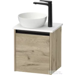   Duravit SIVIDA 40x32,5 cm-es, 1 ajtós alsószekrény fekete színű fogantyúval, pult, mosdó és csaptelep nélkül, balos, márványos tölgy SV6973L55550000