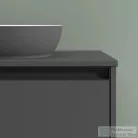 Duravit SIVIDA 61x50,5 cm-es, 2 fiókos alsószekrény fekete színű fogantyúval, pult, mosdó és csaptelep nélkül, matt grafit SV6974049490000