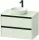 Duravit SIVIDA 81x50,5 cm-es, 2 fiókos alsószekrény fekete színű fogantyúval, pult, mosdó és csaptelep nélkül, matt halványzöld SV69750HHHH0000