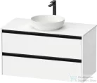 Duravit SIVIDA 101x50,5 cm-es, 2 fiókos alsószekrény fekete színű fogantyúval, pult, mosdó és csaptelep nélkül, matt fehér SV6976018180000