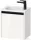 Duravit SIVIDA 40x29,5 cm-es, 1 ajtós alsószekrény fekete színű fogantyúval, mosdó és csaptelep nélkül, balos, fényes fehér SV6993L22220000