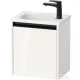 Duravit SIVIDA 40x29,5 cm-es, 1 ajtós alsószekrény fekete színű fogantyúval, mosdó és csaptelep nélkül, balos, fényes fehér SV6993L22220000