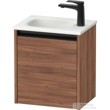   Duravit SIVIDA 40x29,5 cm-es, 1 ajtós alsószekrény fekete színű fogantyúval, mosdó és csaptelep nélkül, balos, matt dió SV6993L79790000