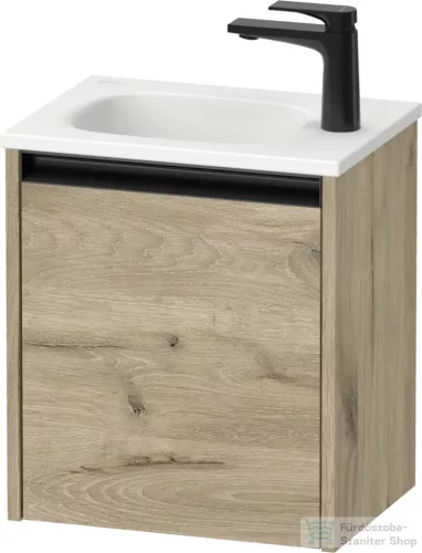 Duravit SIVIDA 40x29,5 cm-es, 1 ajtós alsószekrény fekete színű fogantyúval, mosdó és csaptelep nélkül, jobbos, márványos tölgy SV6993R55550000