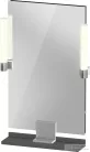 Duravit SIVIDA 45x65 cm-es tükör LED világítással, polc nélkül, króm tartóval, matt grafit SV7420010490000