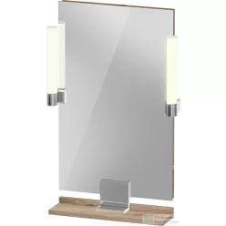   Duravit SIVIDA 45x65 cm-es tükör LED világítással, polc nélkül, króm tartóval, márványos tölgy SV7420010550000