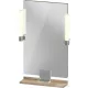 Duravit SIVIDA 45x65 cm-es tükör LED világítással, polc nélkül, króm tartóval, márványos tölgy SV7420010550000
