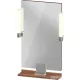 Duravit SIVIDA 45x65 cm-es tükör LED világítással, polc nélkül, króm tartóval, matt dió SV7420010790000