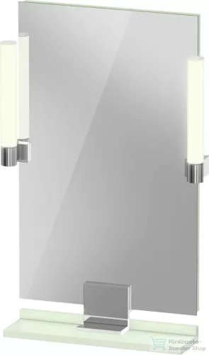 Duravit SIVIDA 45x65 cm-es tükör LED világítással, polc nélkül, króm tartóval, matt halványzöld SV7420010HH0000
