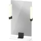 Duravit SIVIDA 45x65 cm-es tükör LED világítással, polc nélkül, fekete tartóval, matt fehér SV74200BD180000