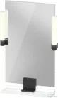 Duravit SIVIDA 45x65 cm-es tükör LED világítással, polc nélkül, fekete tartóval, fényes fehér SV74200BD220000