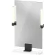 Duravit SIVIDA 45x65 cm-es tükör LED világítással, polc nélkül, fekete tartóval, fényes fehér SV74200BD220000