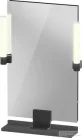 Duravit SIVIDA 45x65 cm-es tükör LED világítással, polc nélkül, fekete tartóval, matt grafit SV74200BD490000