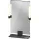 Duravit SIVIDA 45x65 cm-es tükör LED világítással, polc nélkül, fekete tartóval, matt grafit SV74200BD490000