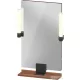 Duravit SIVIDA 45x65 cm-es tükör LED világítással, polc nélkül, fekete tartóval, matt dió SV74200BD790000