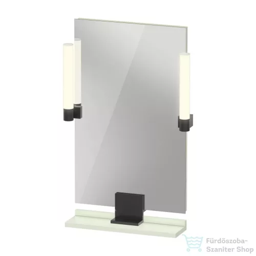 Duravit SIVIDA 45x65 cm-es tükör LED világítással, polc nélkül, fekete tartóval, matt halványzöld SV74200BDHH0000