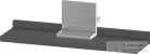 Duravit SIVIDA 40x11,5 cm-es polc Sivida tükörhöz króm tartóval, matt grafit SV7430010490000
