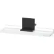Duravit SIVIDA 40x11,5 cm-es polc Sivida tükörhöz fekete tartóval, matt fehér SV74300BD220000