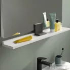 Duravit SIVIDA 40x11,5 cm-es polc Sivida tükörhöz fekete tartóval, matt fehér SV74300BD220000