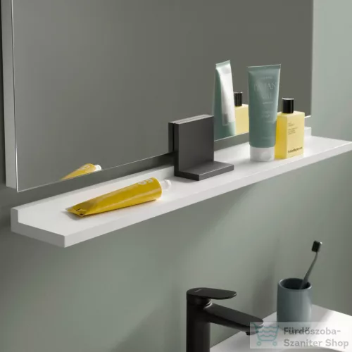 Duravit SIVIDA 40x11,5 cm-es polc Sivida tükörhöz fekete tartóval, matt fehér SV74300BD220000