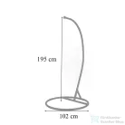 Leziter Függőfotel állvány barna SW-007-STBR