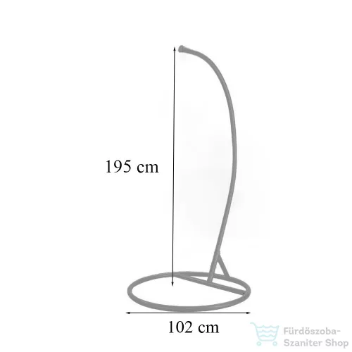 Leziter Függőfotel állvány barna SW-007-STBR