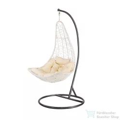   Leziter Natal kerti függőfotel fehér-fekete SW-012W-AN_SW-007-STBL