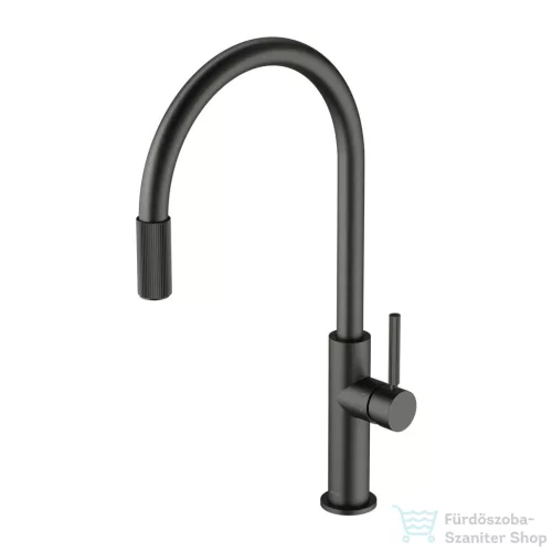 Omnires SWITCH álló mosogató csaptelep szűrővel, szálcsiszolt grafit SW9057-FD1GR