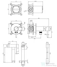 Omnires Y falsík alatti bidé csaptelep zuhannyal, szálcsiszolt sárgaréz SYSYBI2BSB