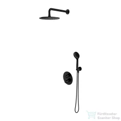  Omnires Y termosztátos falsík alatti zuhanyrendszer, 25 cm-es esőztetővel, selyemfényű fekete SYSYT05BL