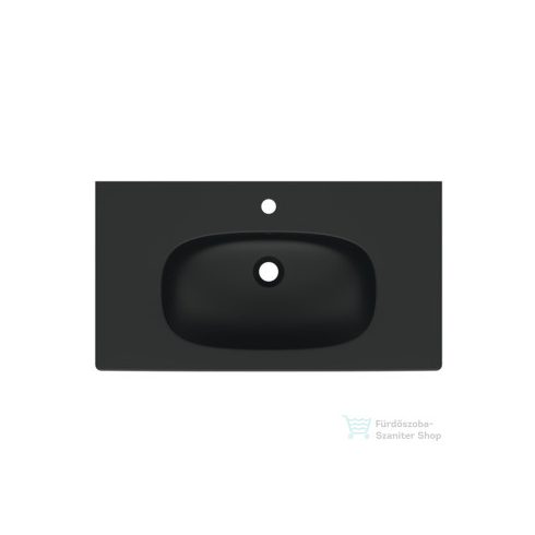 Ideal Standard TESI 82,5x45 cm-es falra/bútorra szerelhető mosdó,matt fekete T3509V3