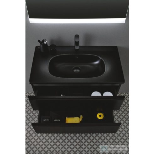 Ideal Standard TESI 82,5x45 cm-es falra/bútorra szerelhető mosdó,matt fekete T3509V3