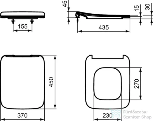 Ideal Standard STRADA II wc ülőke,fehér T360001