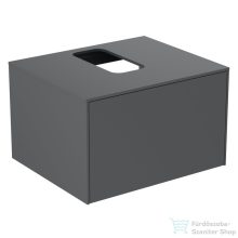   Ideal Standard CONCA 60,2x50,5 cm-es 1 fiókos szekrény kivágott lappal,mosdó nélkül,mattantracit T3928Y2