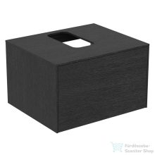   Ideal Standard CONCA 60,2x50,5 cm-es 1 fiókos szekrény kivágott lappal,mosdó nélkül,smoked oak T3928Y4