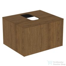   Ideal Standard CONCA 60,2x50,5 cm-es 1 fiókos szekrény kivágott lappal,mosdó nélkül,dark walnut T3928Y5