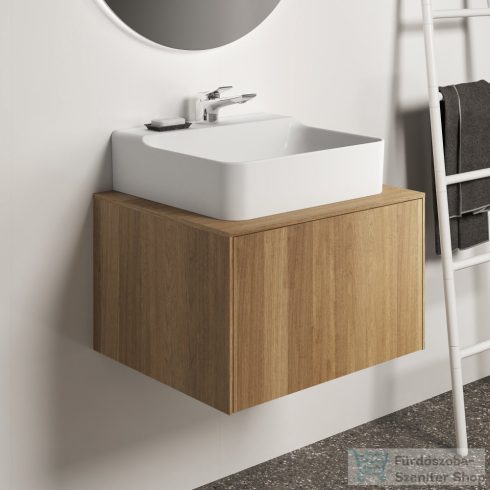 Ideal Standard CONCA 60,2x50,5 cm-es 1 fiókos szekrény kivágott lappal,mosdó nélkül,dark walnut T3928Y5