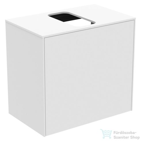 Ideal Standard CONCA 60,2x37,3  cm-es 1 fiókos szekrény kivágott lappal,mosdó nélkül,matt fehér T3934Y1
