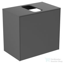   Ideal Standard CONCA 60,2x37,3  cm-es 1 fiókos szekrény kivágott lappal,mosdó nélkül,matt antracit T3934Y2