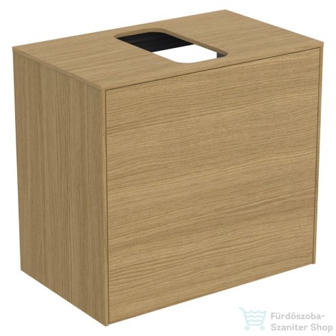 Ideal Standard CONCA 60,2x37,3  cm-es 1 fiókos szekrény kivágott lappal,mosdó nélkül,light oak T3934Y6