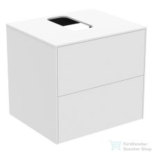   Ideal Standard CONCA 60,2x50,5 cm-es 2 fiókos szekrény kivágott lappal,mosdó nélkül,matt fehér T3940Y1